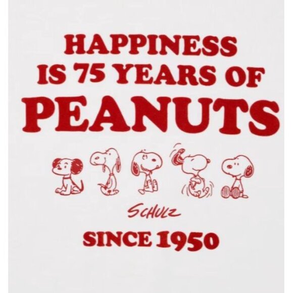 NWT Uniqlo Snoopy Peanuts 75th Anniversary Graphic T-Shirt Ringer Tee Size XS - Picture 3 of 3